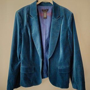 Kenneth Cole Blue Velvet Blazer Size 14